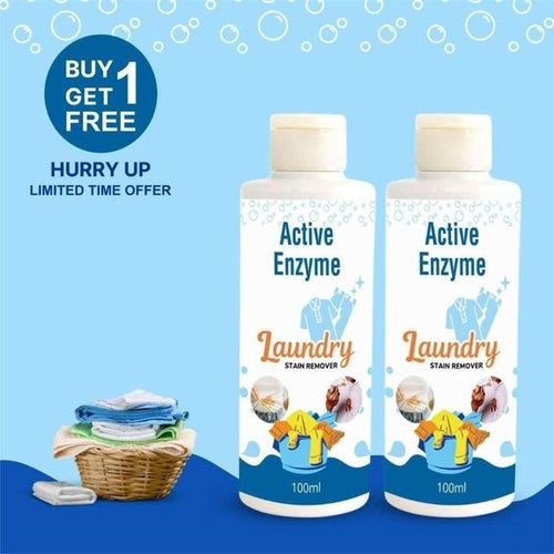 Active Enzyme Laundry Stain Remover [Pack of 2] 🧼💥 | BUY 1 GET 1 FREE 🎁 | Limited Offer ⏳
